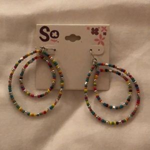 NWT Colorful Hoop Earrings